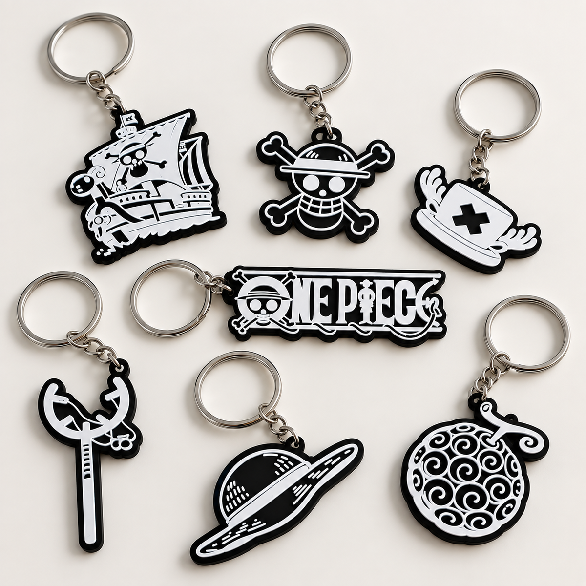 One Piece Anime Keychain Set