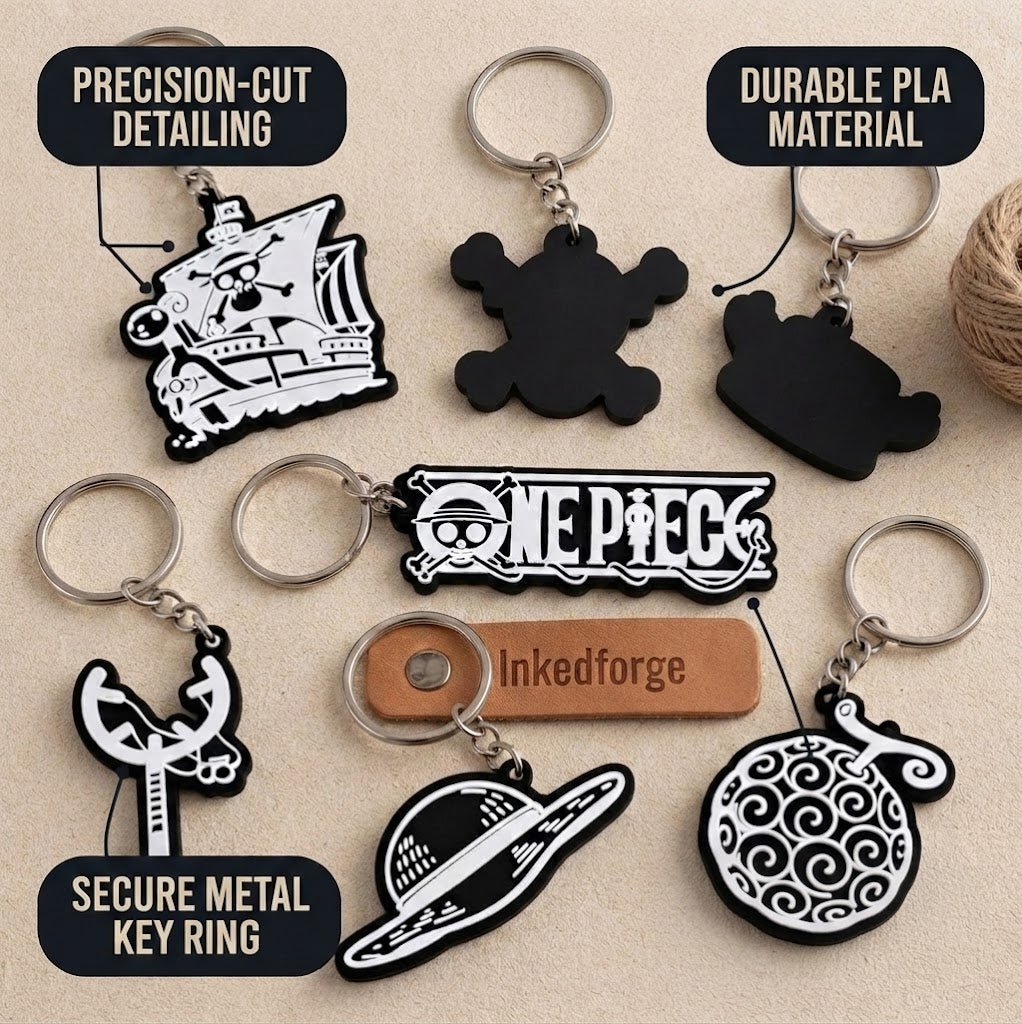 One Piece Anime Keychain Set
