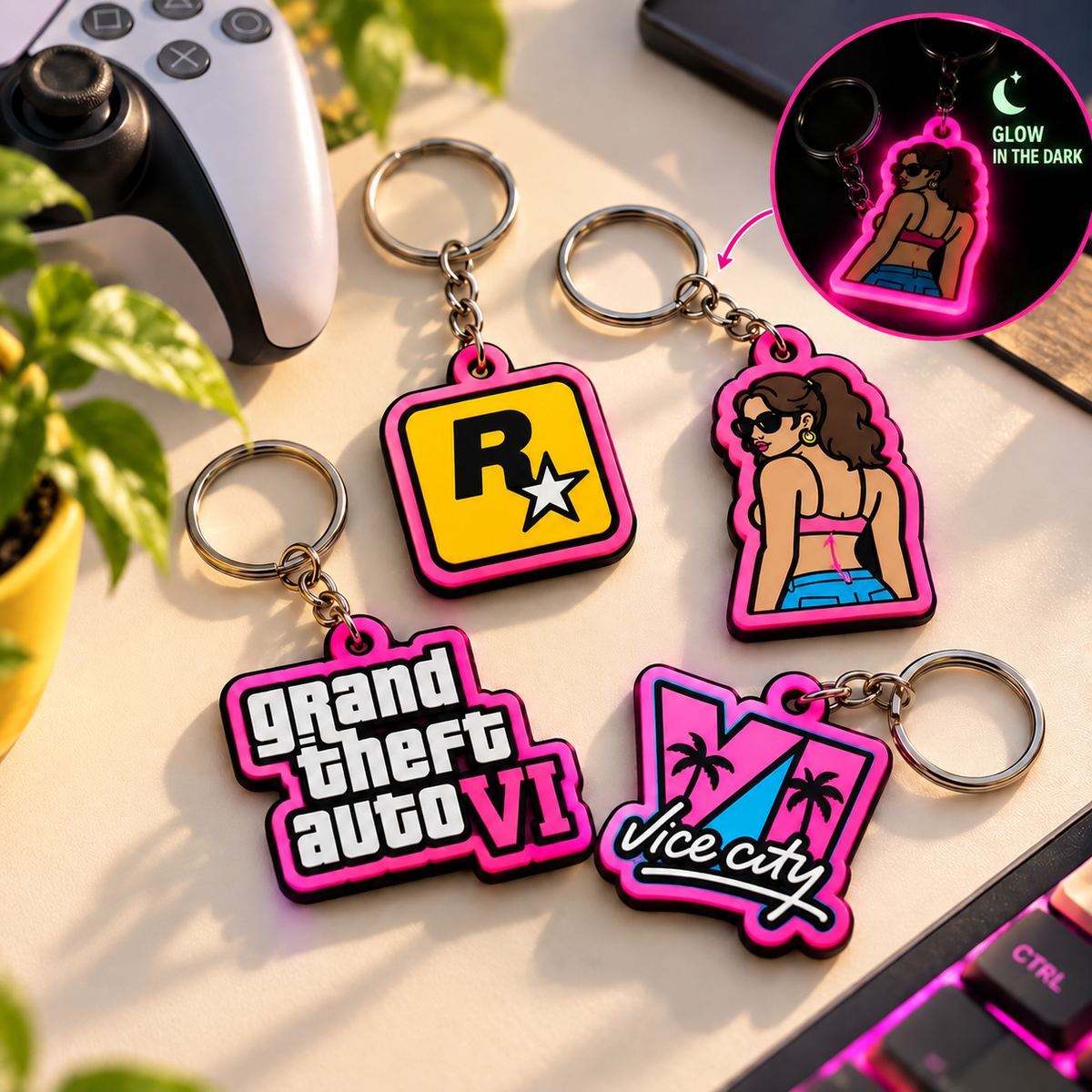 GTA VI Keychain Collection Set