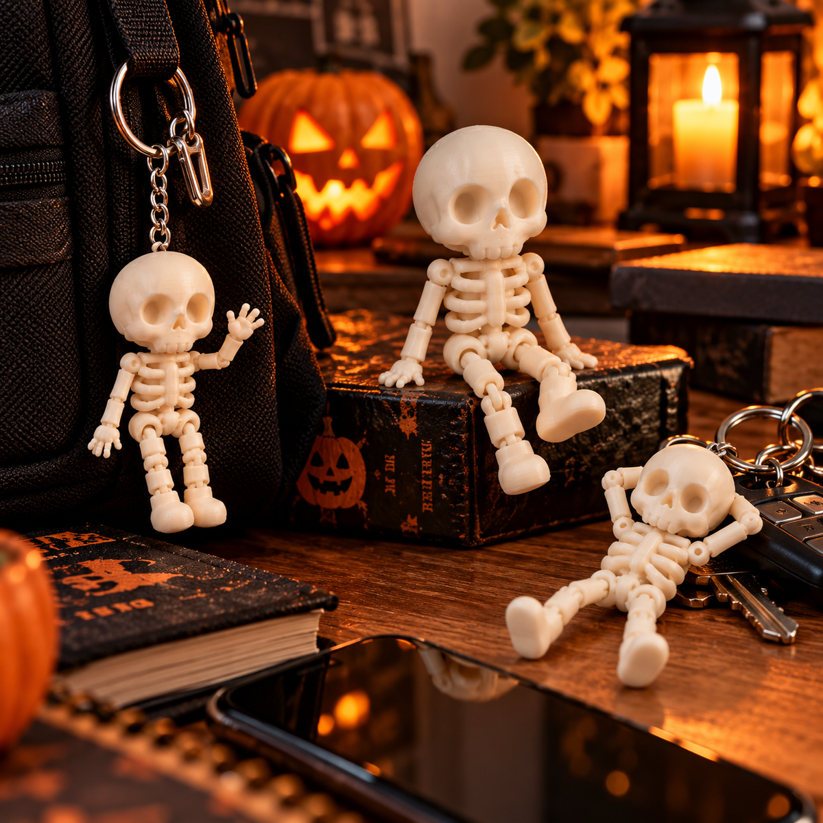 Articulated Skeleton Action Figure β Poseable Skull Fidget Toy & Desk Buddy
