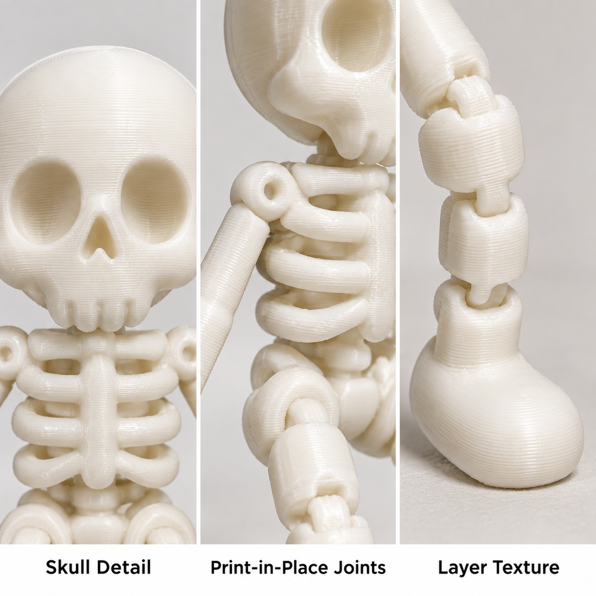 Articulated Skeleton Action Figure β Poseable Skull Fidget Toy & Desk Buddy