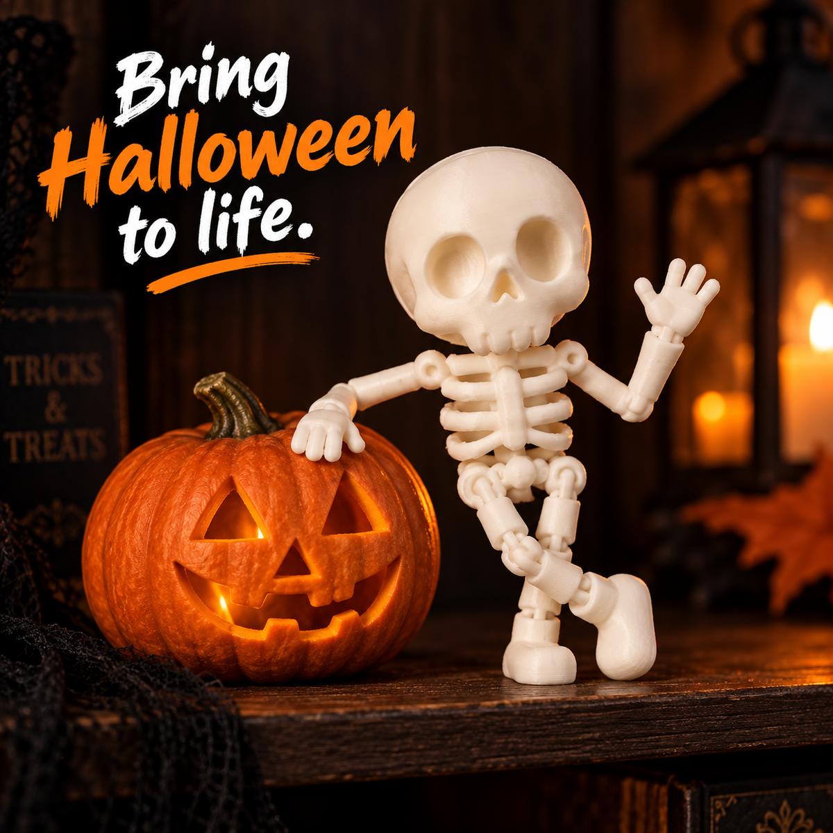 Articulated Skeleton Action Figure β Poseable Skull Fidget Toy & Desk Buddy