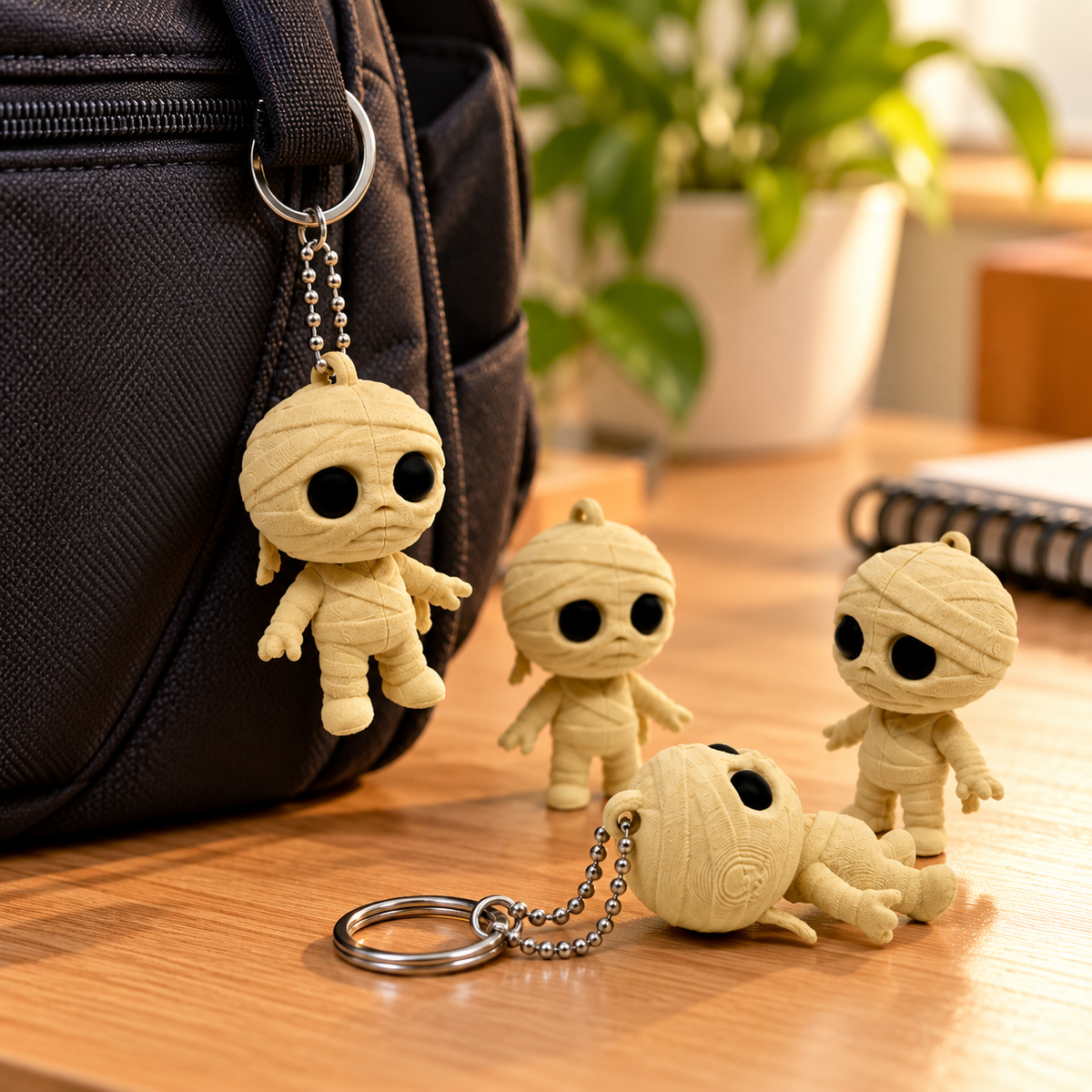 Set of 4 - Mini Mummy Set - Toy/Keychain