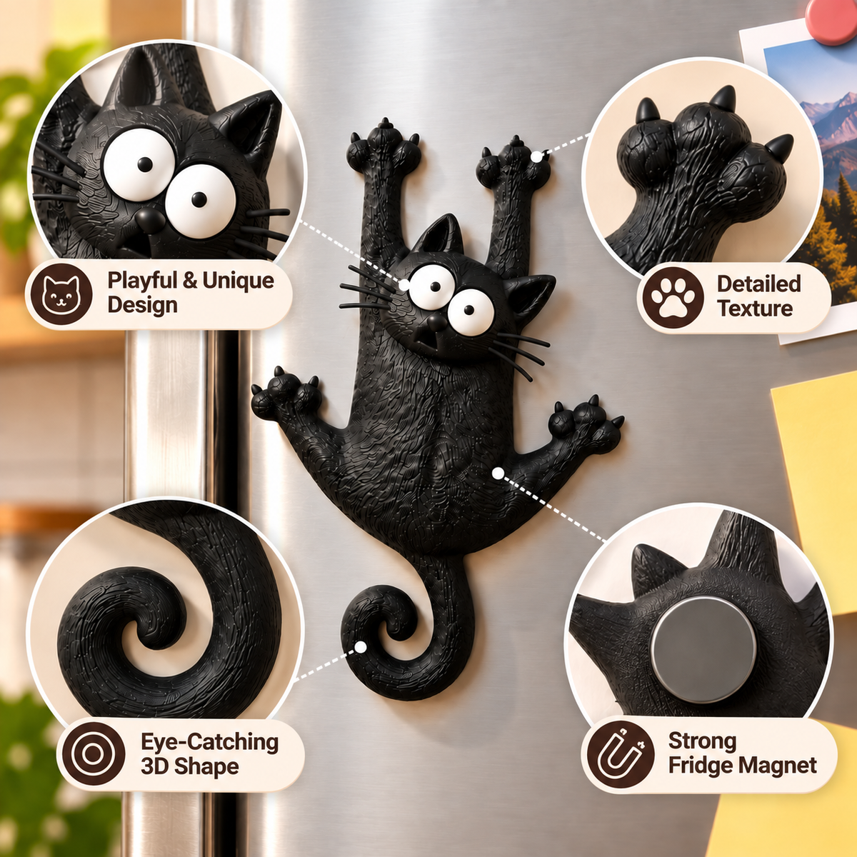 Hang In There! Fridge Cat Magnet