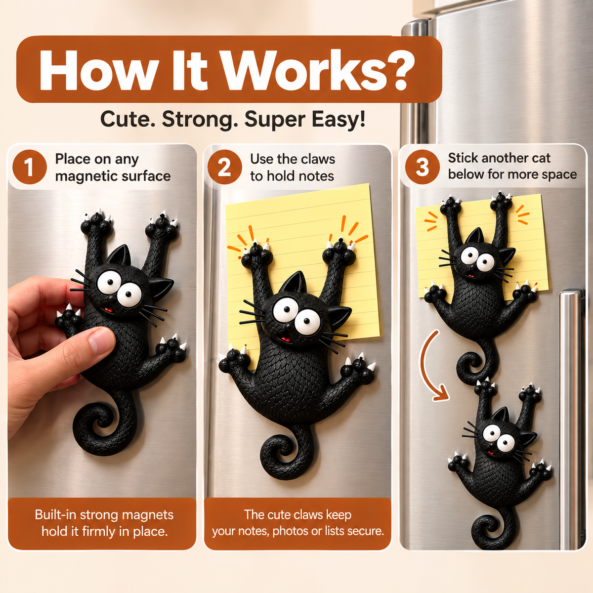 Hang In There! Fridge Cat Magnet